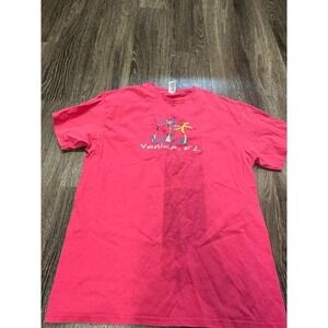 Venice Florida Palm Tree Embroidered Pink T-Shirt Mens Large Cotton Souvenir Tee